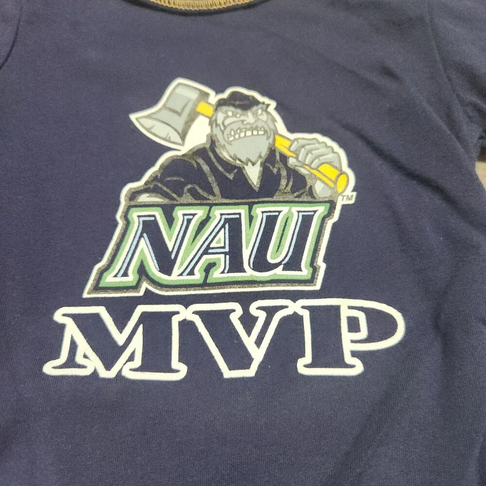Pro Edge NAU MVP Infant Bodysuit 3-6M Navy White 100% Cotton Graphic Print Baby